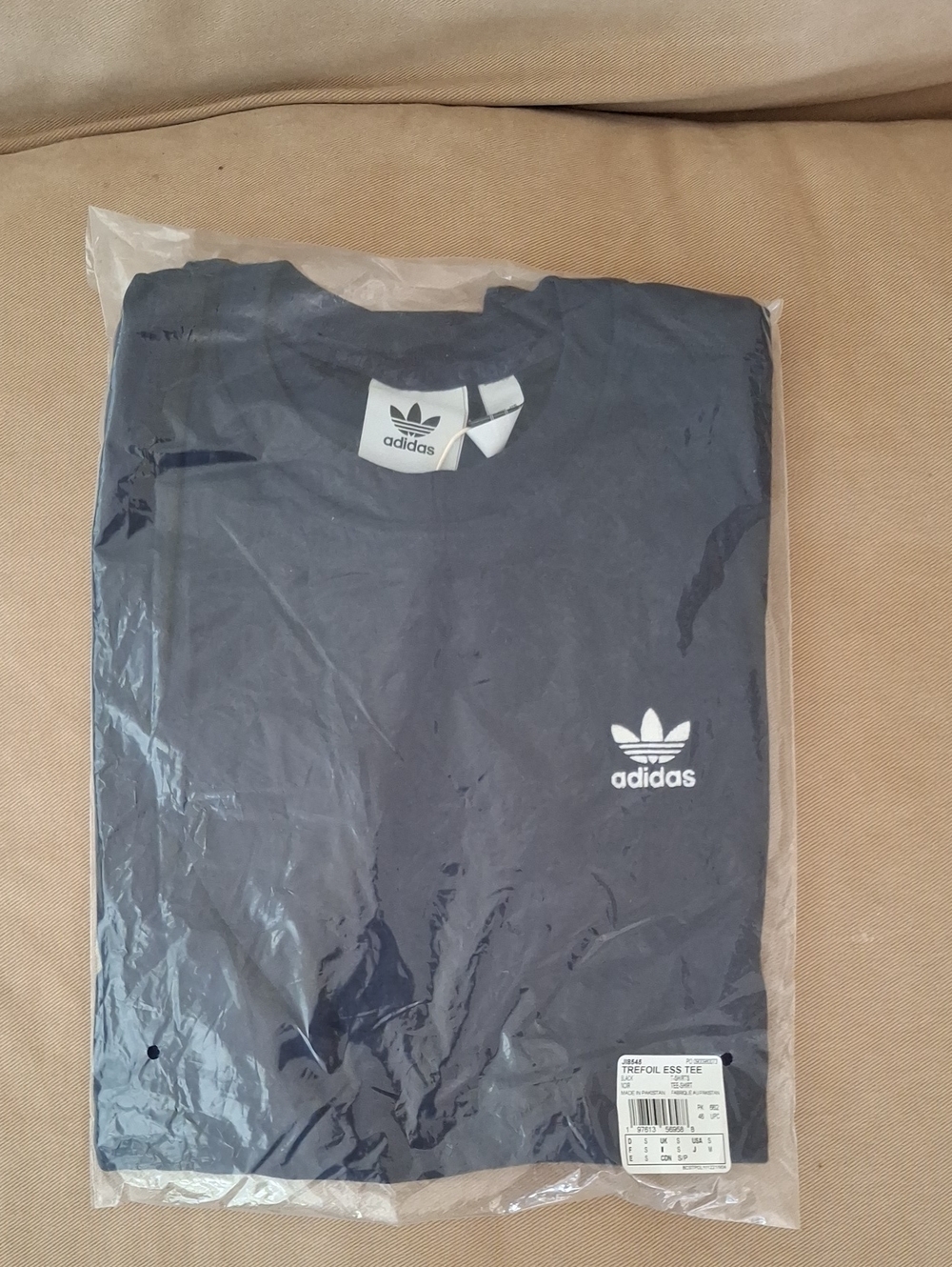 adidas Navy Short Sleeve Trefoil Logo Tee